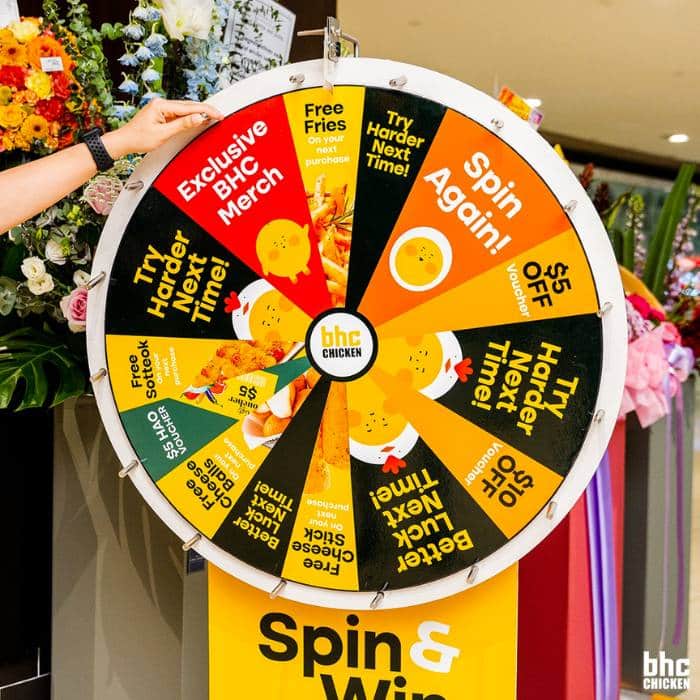 spin & win bhc chicken gifts